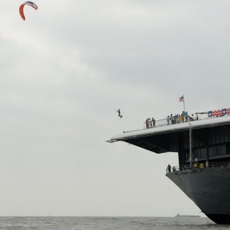 uss lexington kite jump 450x450 - USS Lexington Kite Jump: Making of