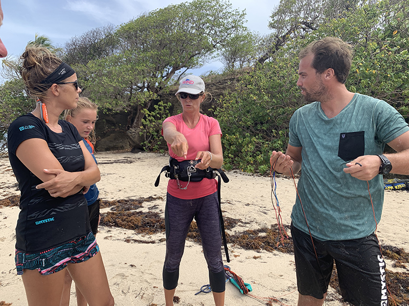 Anne Sophie from Azur Kite explains us how to launch from the boat copy - Episode 2: The unknown east side of Martinique