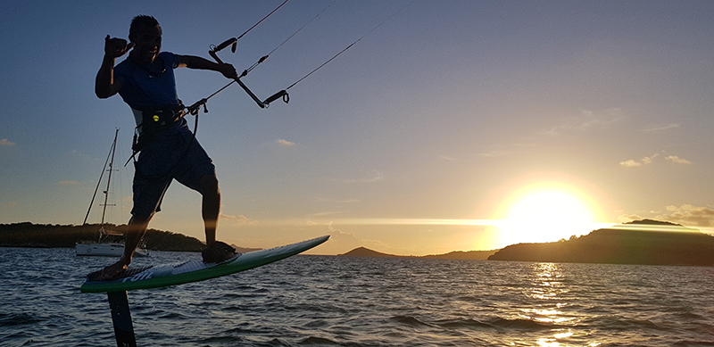 Our neighbour is using the last wind of the day. Jealous We have to start foiling as well... - Yndeleau EP 3: Running from a hurricane