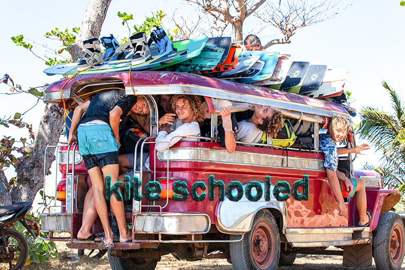 Students on beach commute by Polly Crathorne copy - Kite schooled