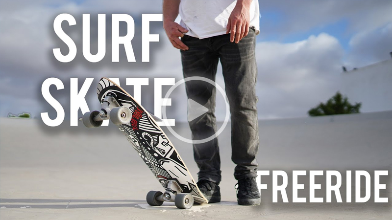 SurfSkate - Court In The Act - KITE & CARVER SKATE freeride!