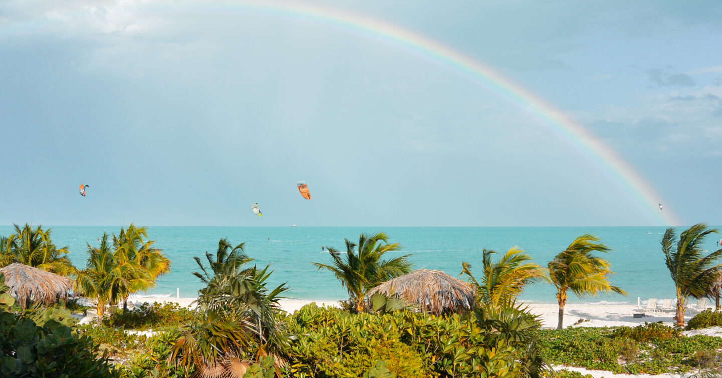 Kiting in rainbows 3 1440x754 - Mello Kiteboarding at Villa Esencia