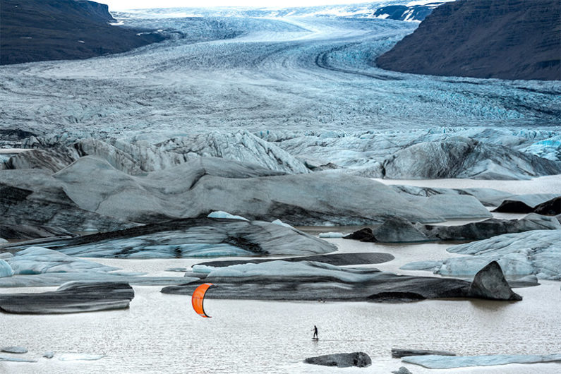 Roderick iceberg 795x530 - Kiting in an Icelandic volcano...