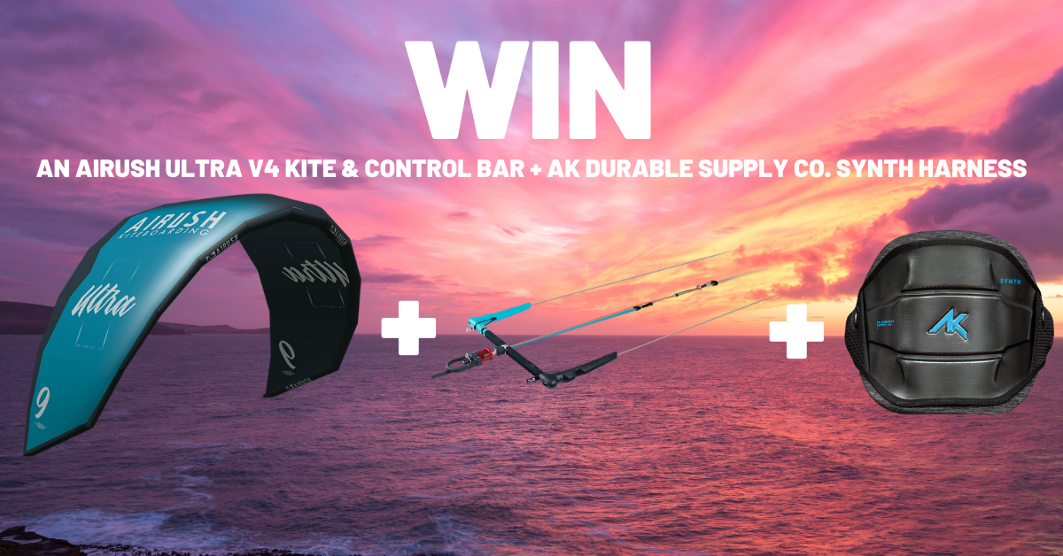 airush ak giveaway 628 1200x628 - Airush Ultra V4 kite & control bar + AK Durable Supply Co. Synth harness giveaway