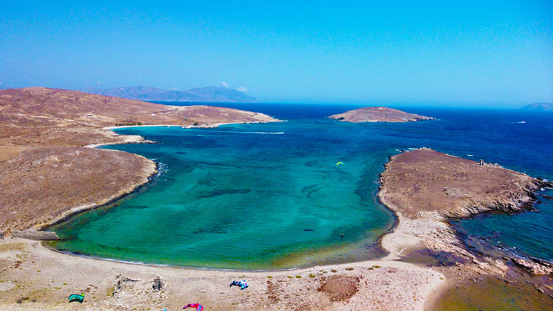 Rinia DJI 0410 2000x1125 - Catamaran Kite Cruises in Greece