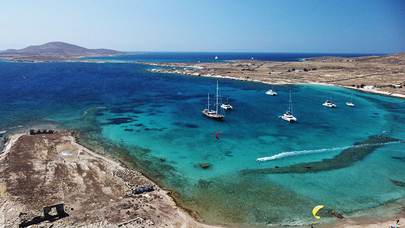 Rinia DJI 0435 2000x1125 - Catamaran Kite Cruises in Greece